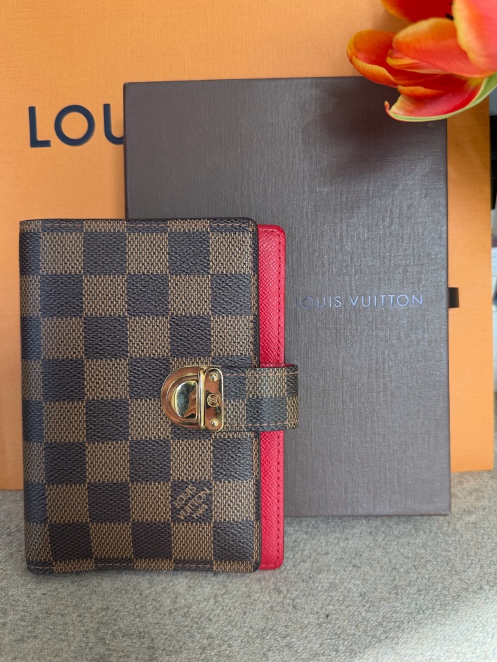 LOUIS VUITTON Damier Ebene Koala Agenda Cover